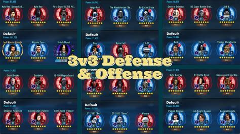 Attack Defense. . Swgoh best 3v3 defense teams 2022